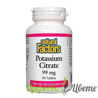 ХРАНИТЕЛНИ ДОБАВКИ Алкализиращи  Potassium Citrate/ Калий (цитрат) 99 mg х 90 таблетки 